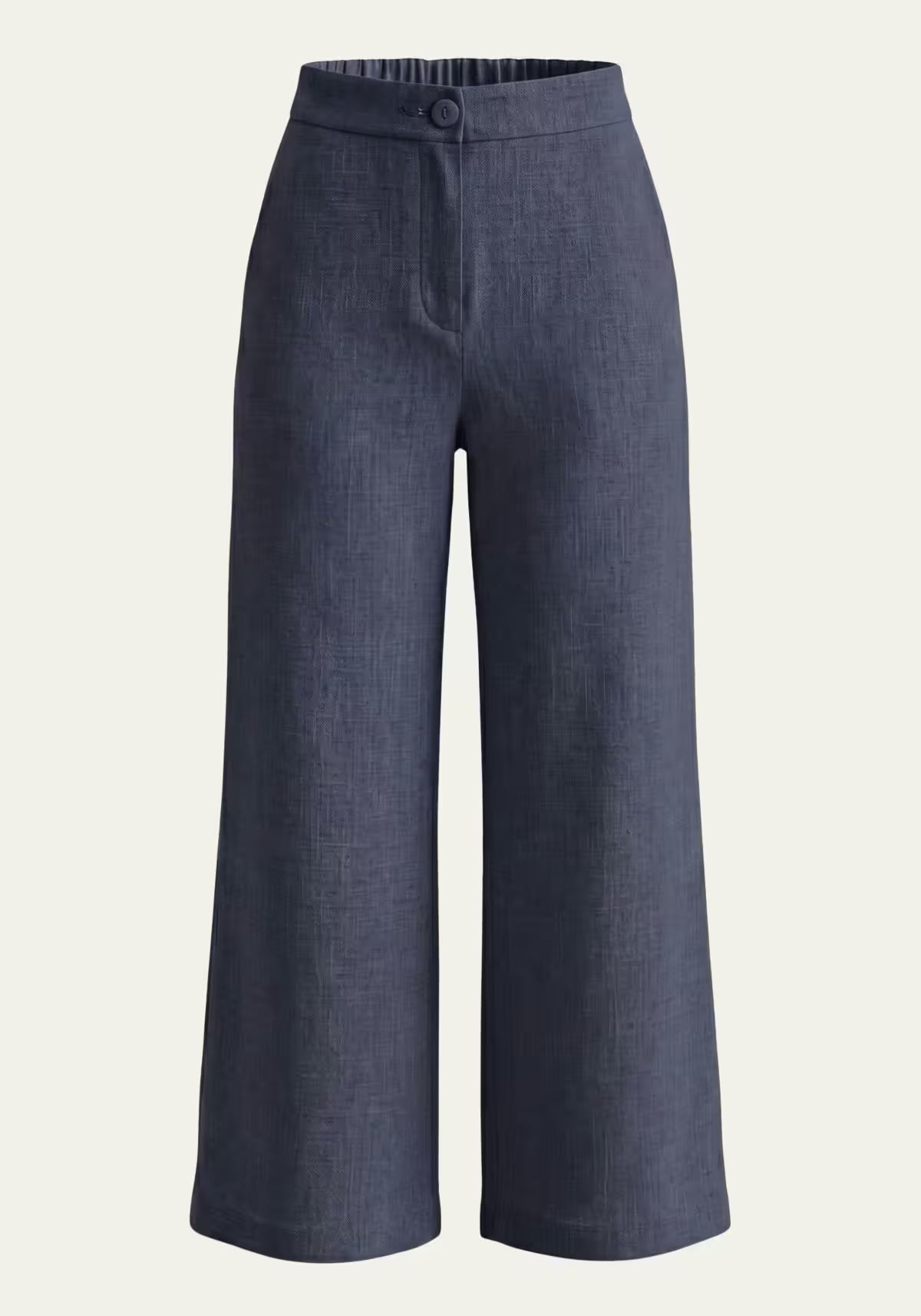 Women's Shirt & Women's Trousers Linen Blue – Wrap Blazer & Palazzo Trousers