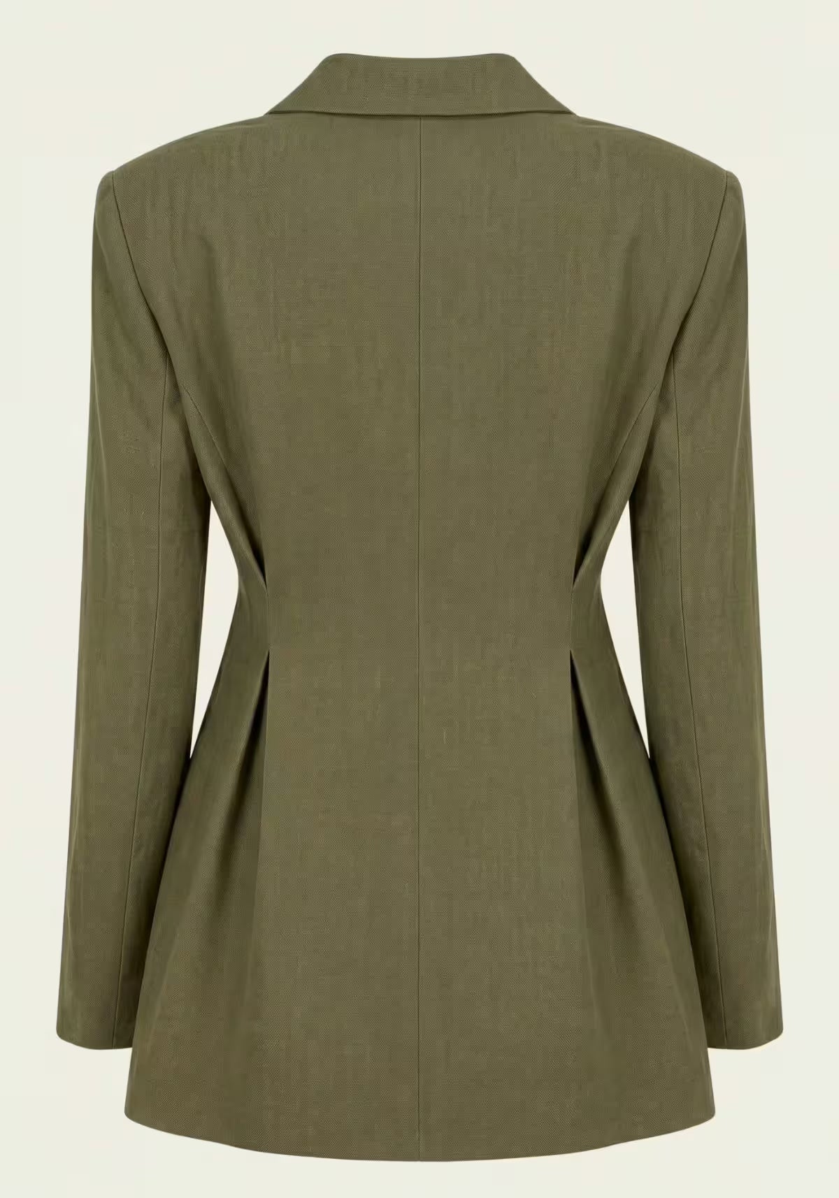 Women's Shirt & Women's Linen Pants Khaki – Long-Sleeve Blazer & Palazzo Pants