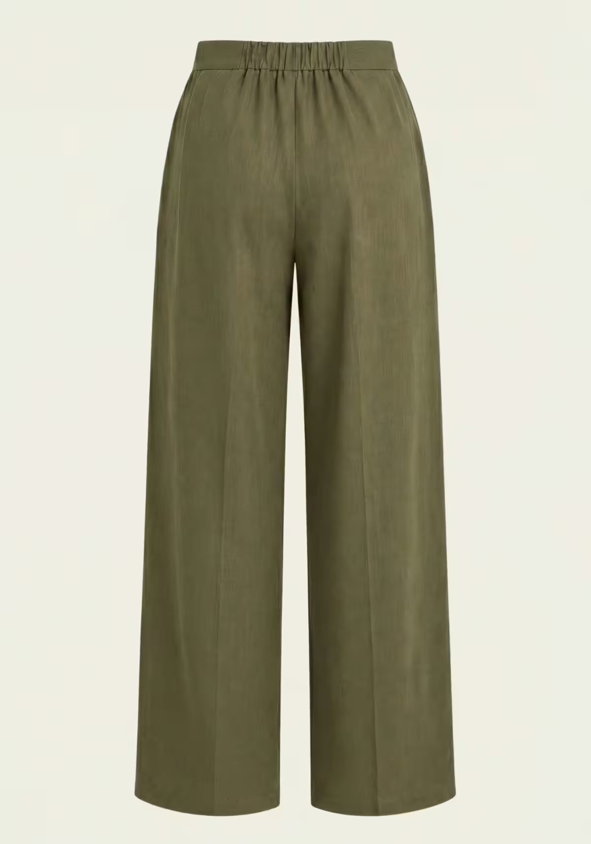 Women's Shirt & Women's Linen Pants Khaki – Long-Sleeve Blazer & Palazzo Pants