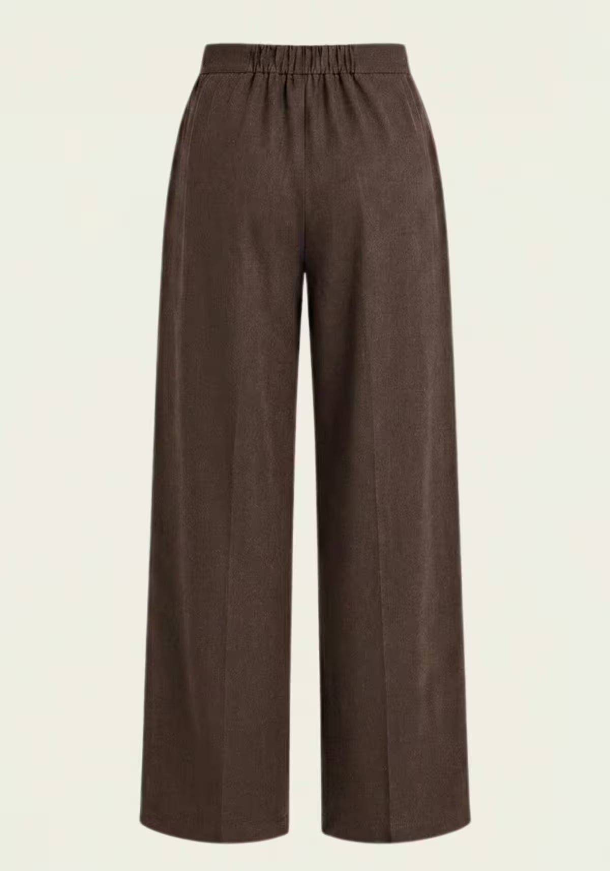 Women's Shirt & Women's Pants Brown – Long-Sleeve Blazer & Palazzo Pants