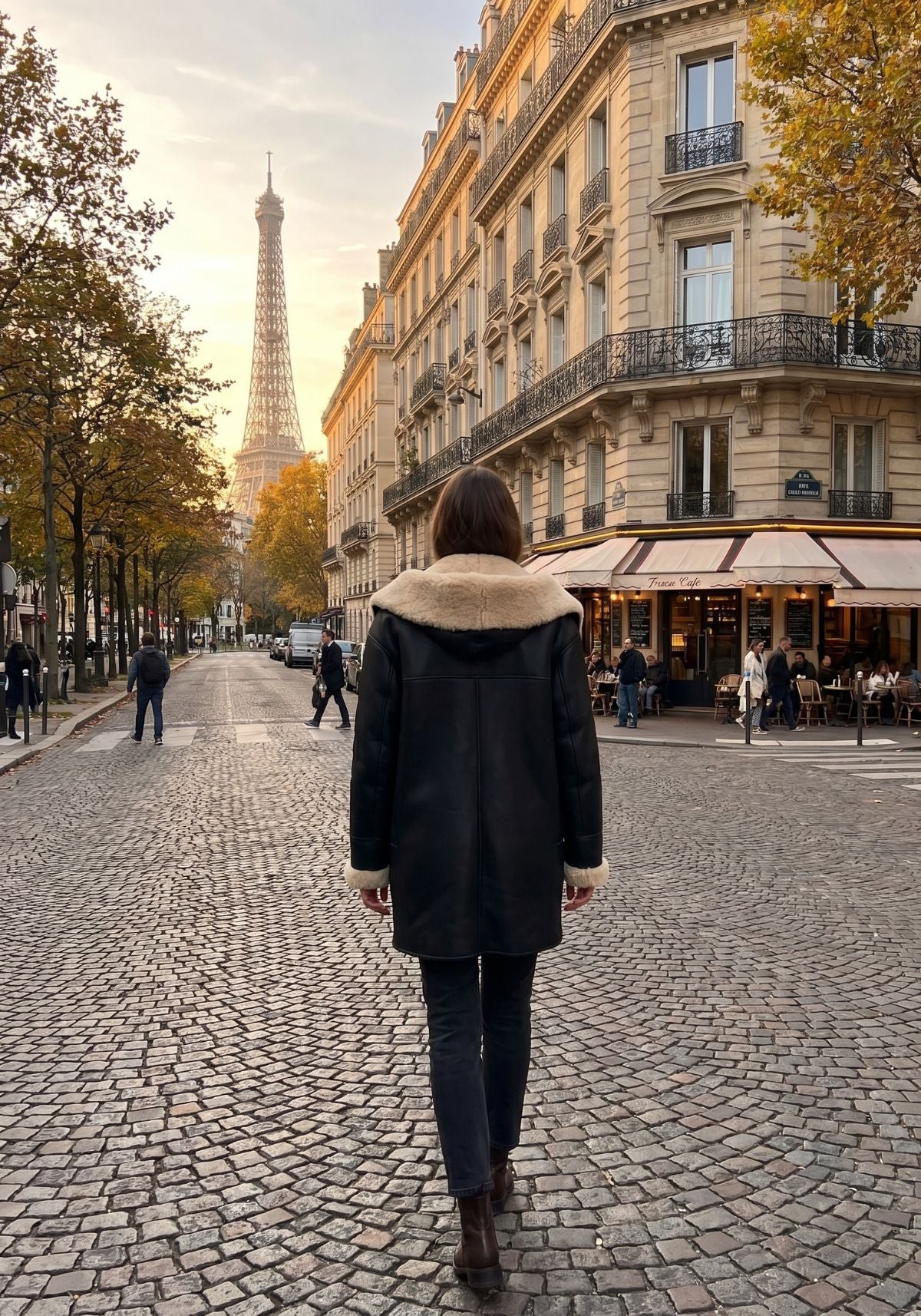 Women's Hooded Oversized Shearling Jacket