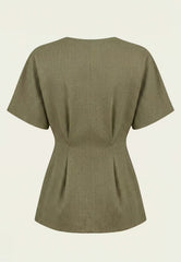 Women's Shirt & Women's Trousers Linen Khaki – Blazer & Palazzo Trousers