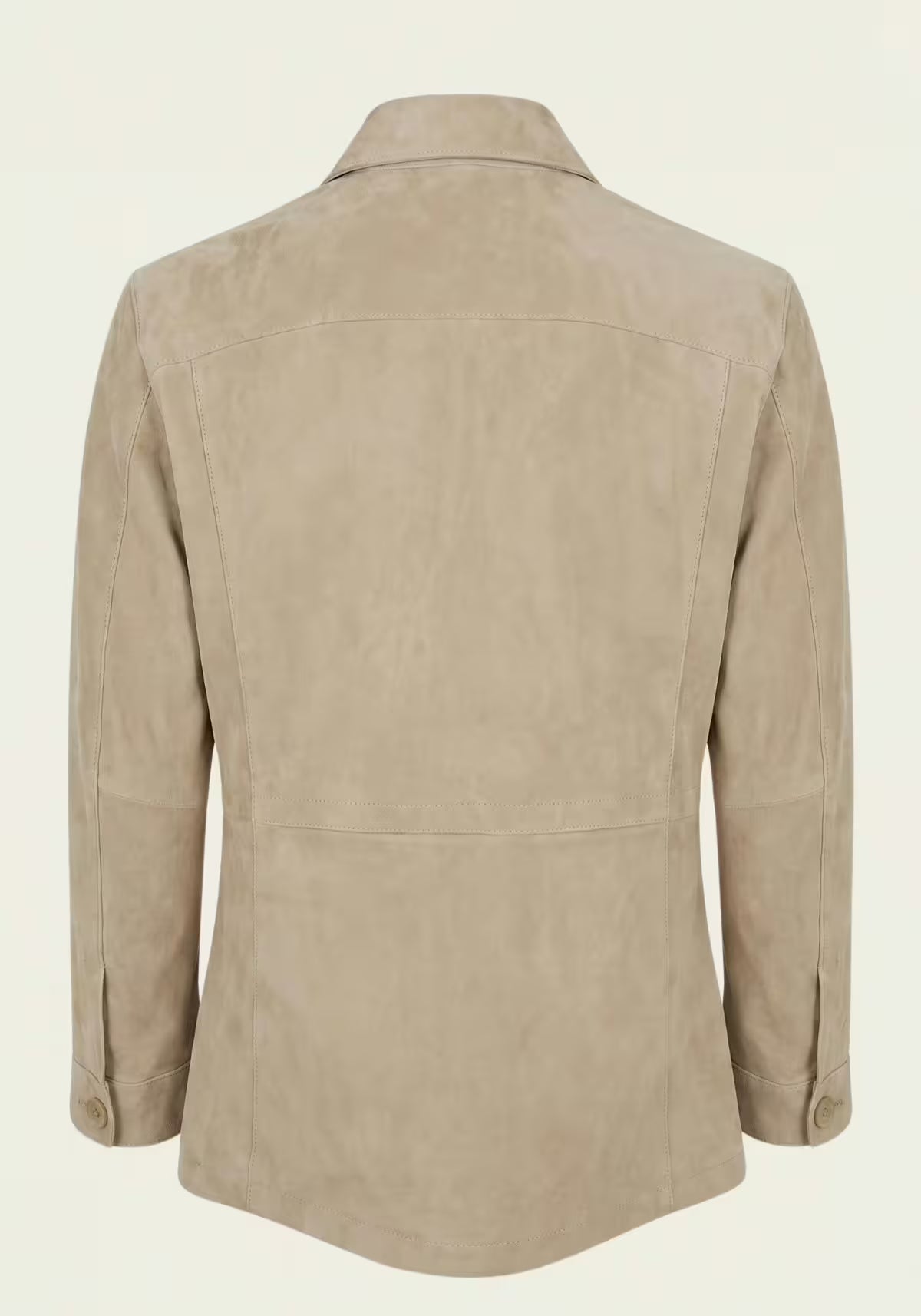 Leather Jacket in Beige – Classic Safari Style