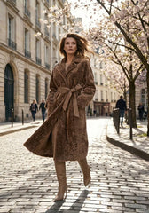 Luxus Shearling Lammfellmantel Cappuccino – Exklusive Damenmode