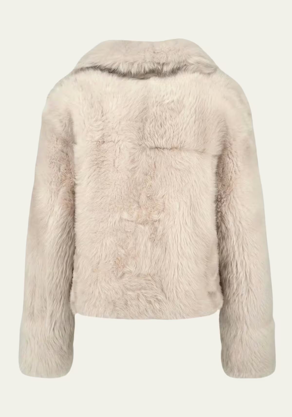 Luxuriöse Toscana Lammfelljacke in Creme-Beige – Modell 1039