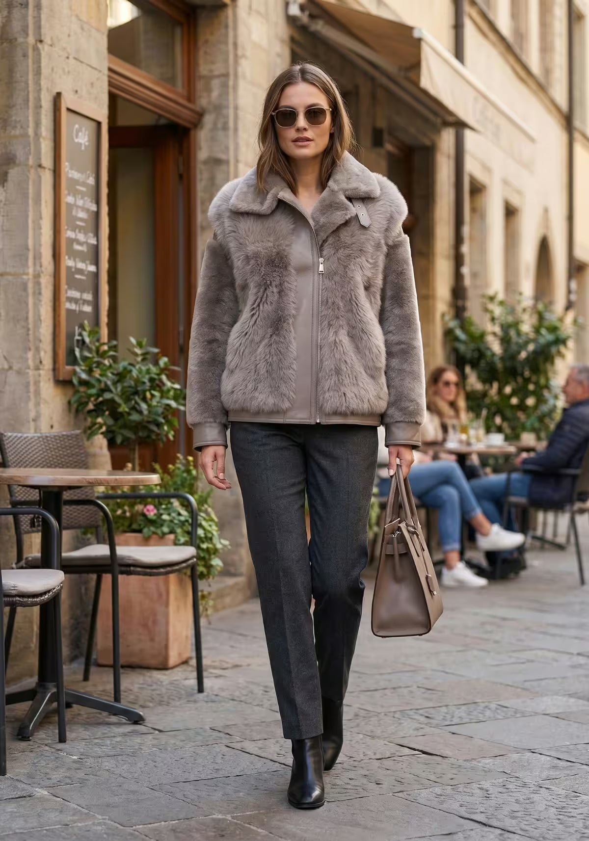 Luxuriöse Lammfelljacke aus Toscana Shearling – Modell 1093