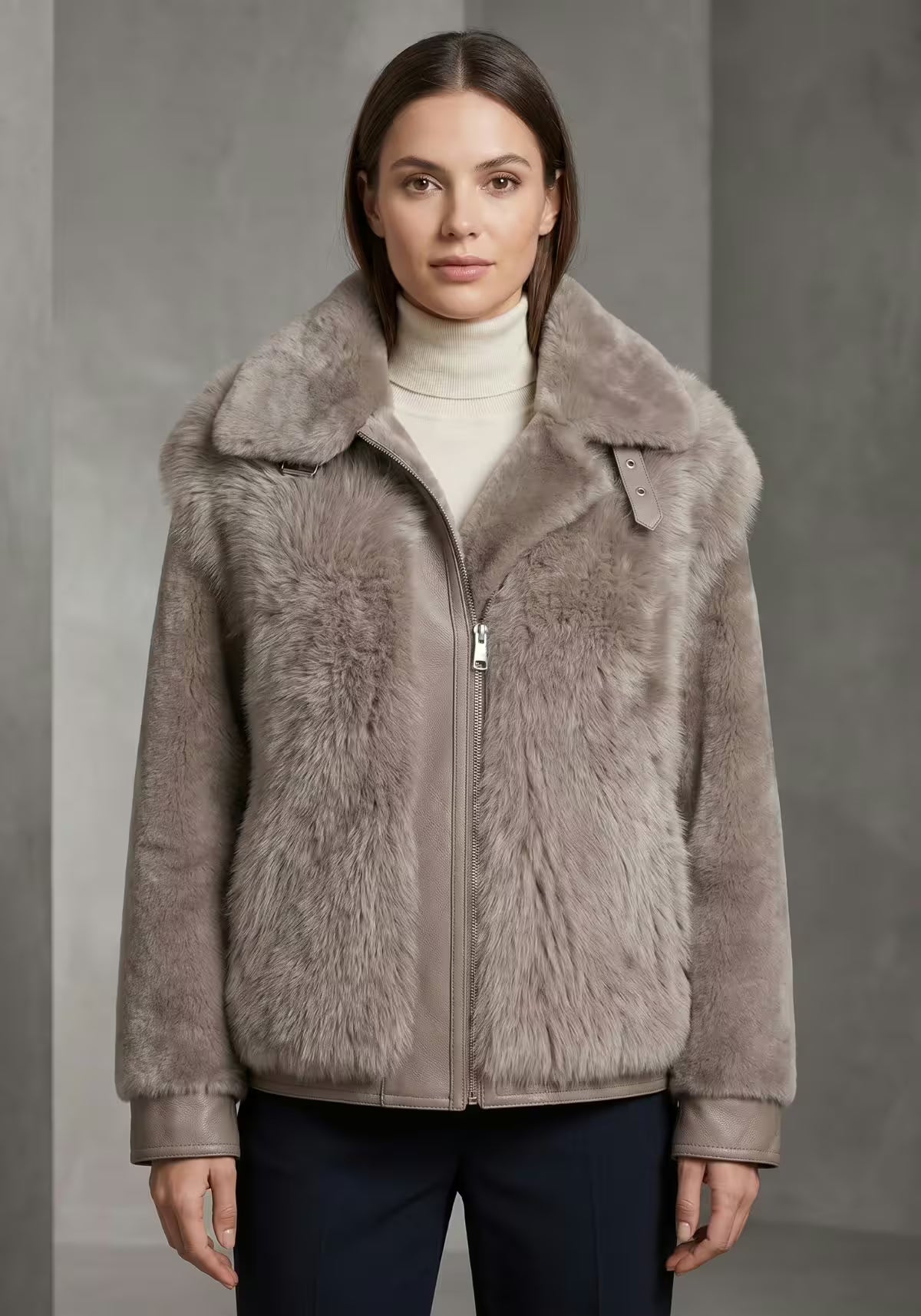Luxuriöse Lammfelljacke aus Toscana Shearling – Modell 1093