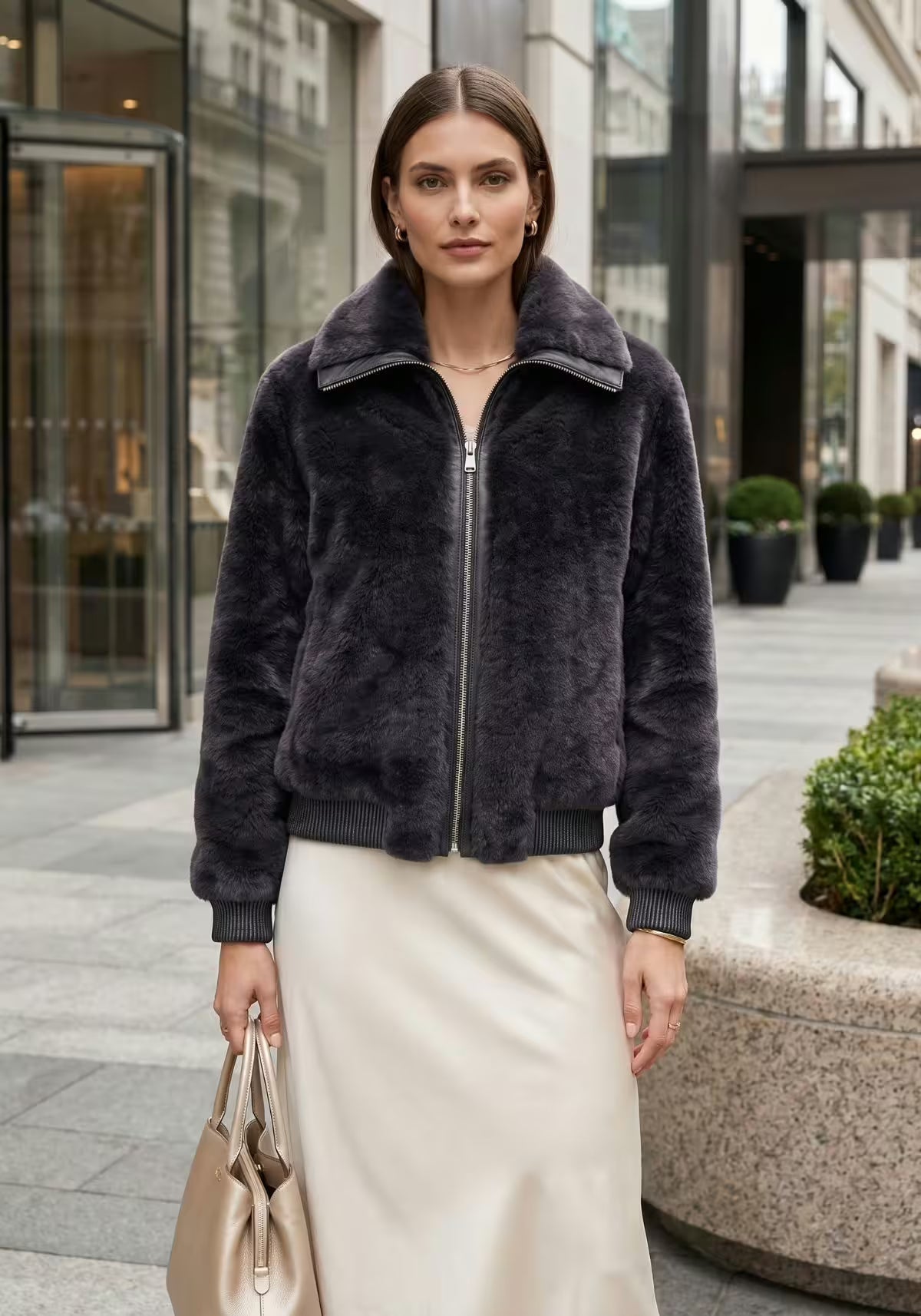 Luxuriöser Lammfell-Blouson aus Shearling – Modell 1051