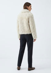 Curly Lammfell-Wendejacke Creme-Gold – Modell 4000
