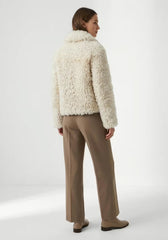 Curly Lammfell-Wendejacke Creme-Gold – Modell 4000
