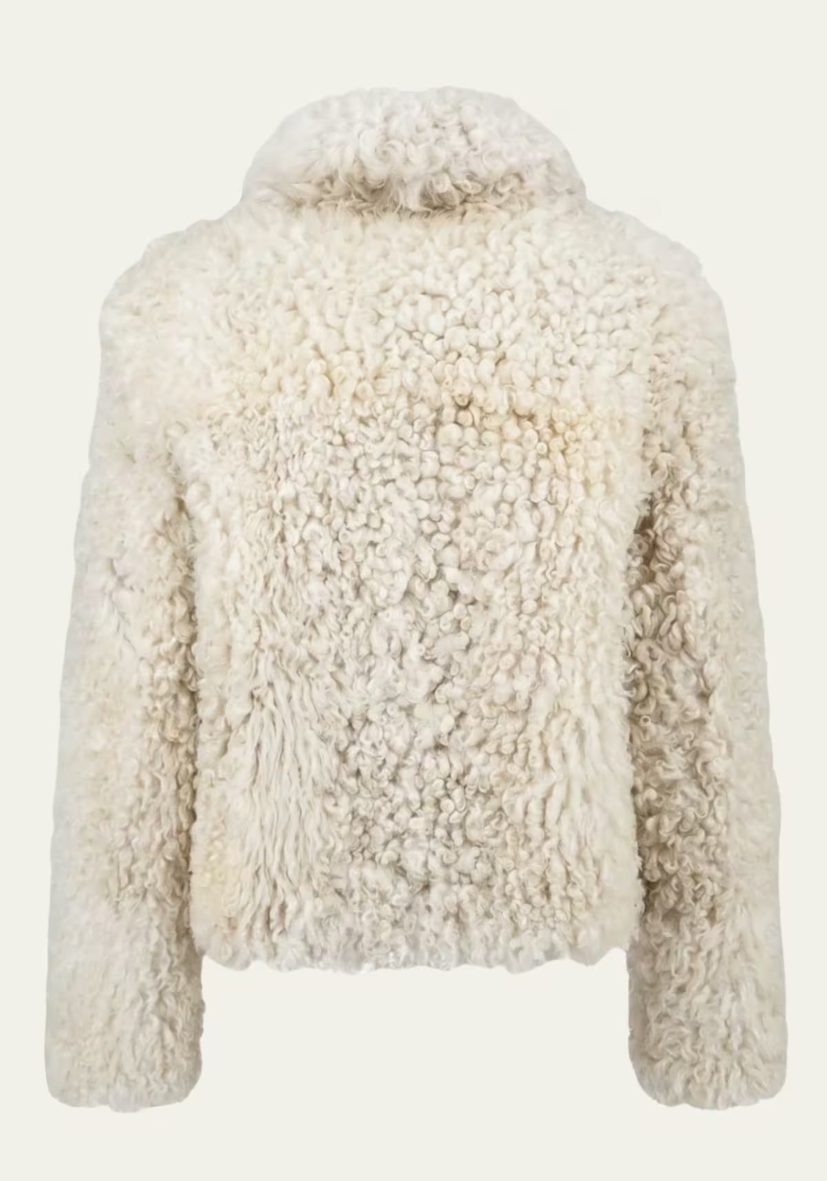 Curly Lammfell-Wendejacke Creme-Gold – Modell 4000