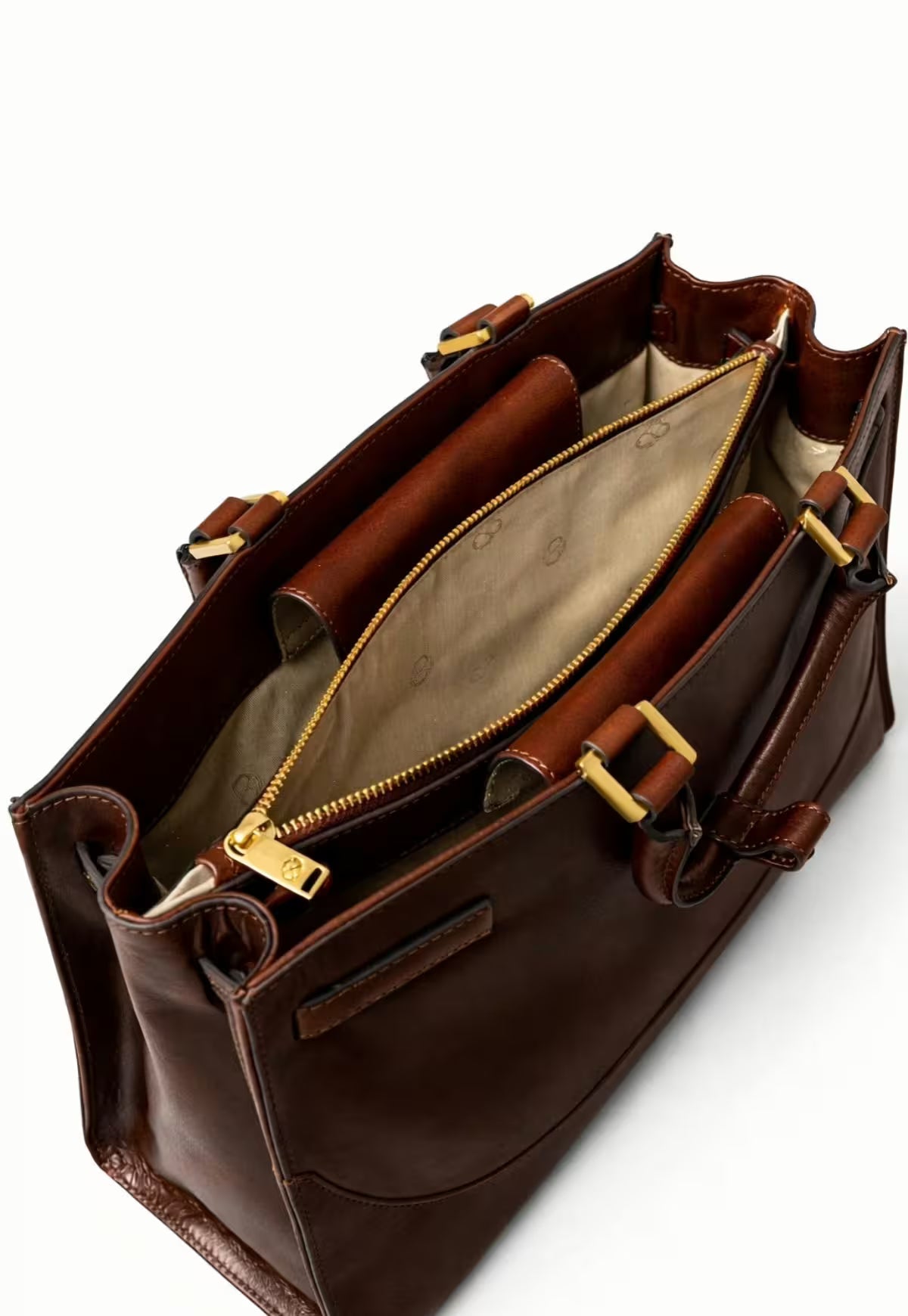 Premium Leather Hobo Bag "Noravia" - Brown