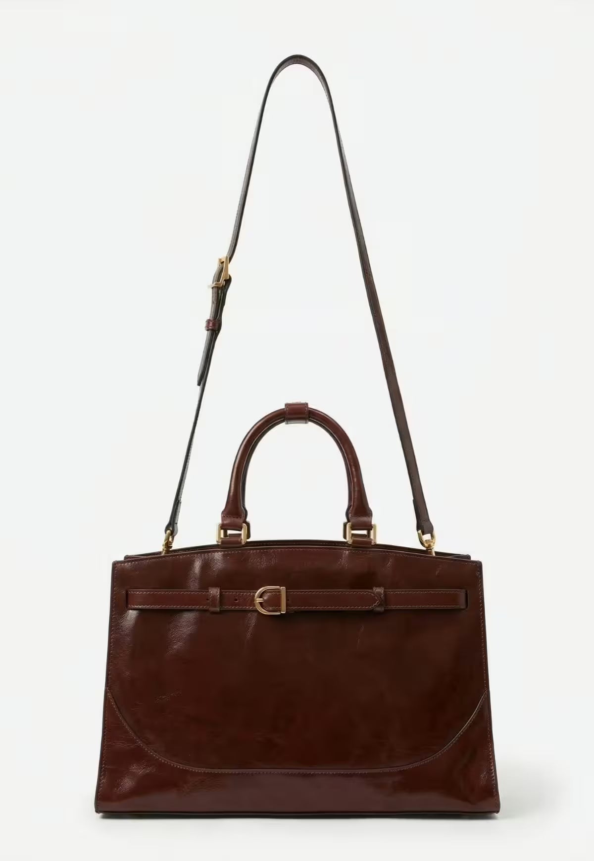 Premium Leather Hobo Bag "Noravia" - Brown