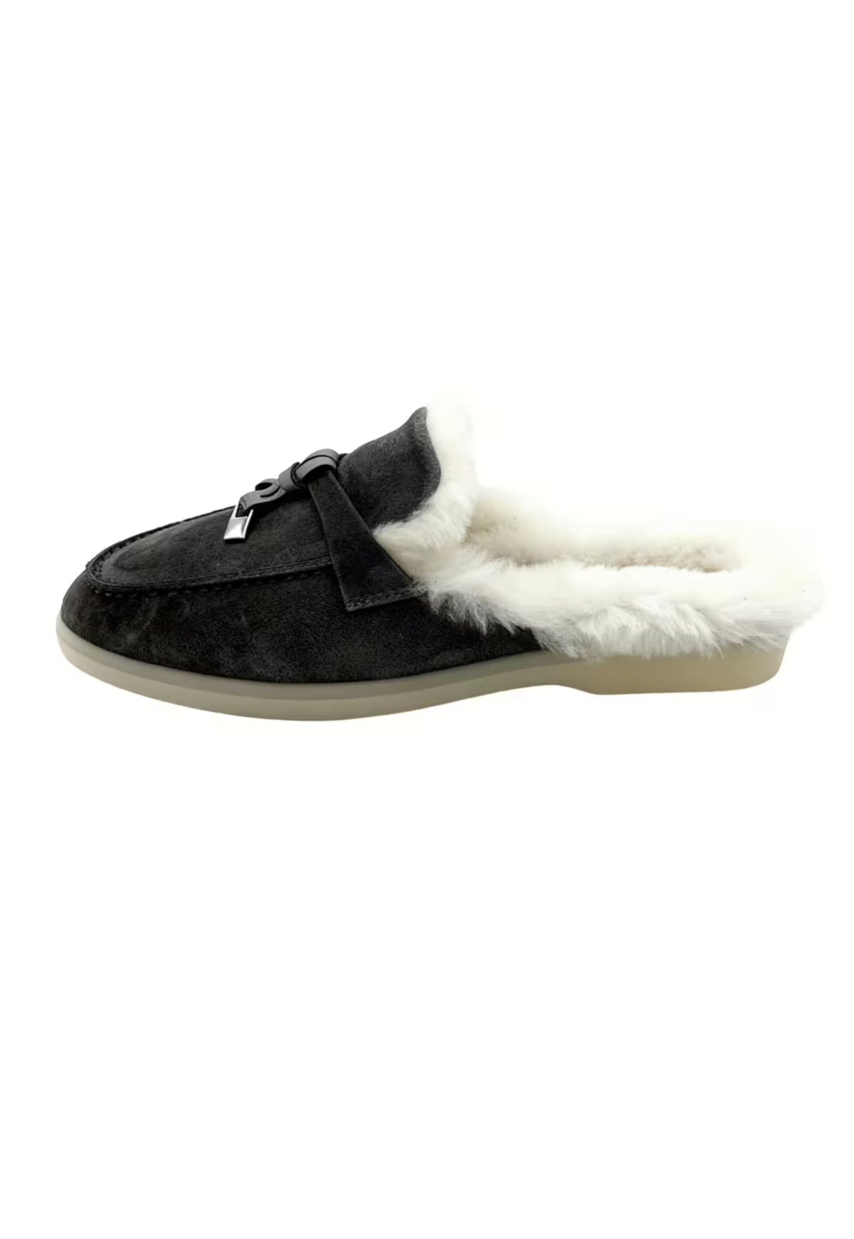 Fiorana Women's Anthracite Lambskin Mules