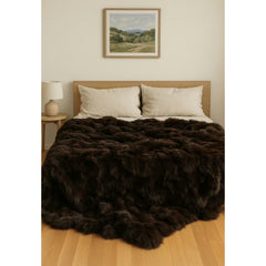 Tuscany Lambskin Blanket Model 2527 – Chocolate 200 x 185 cm