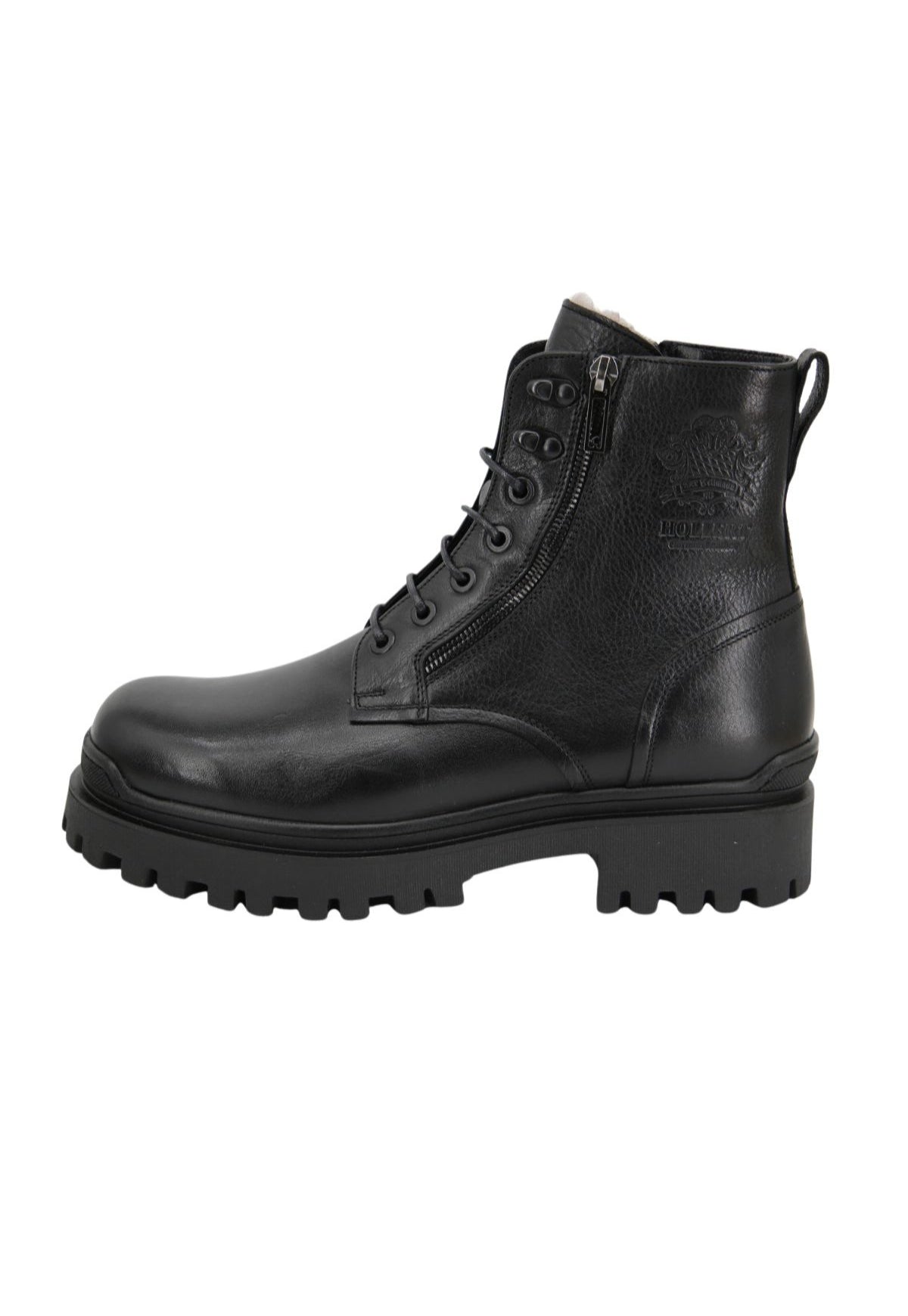 Sheepskin Men's Street Shoes Model 0692 Black