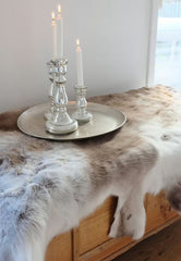 Reindeer Hide Cream/Brown - Real Fur from Finland
