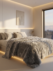Lambskin Blanket Toscana 185 x 150 cm Model 2562 Grey