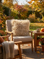 Gotland Lambskin Cushion – Beige with Filling