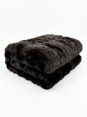 Tuscany Lambskin Blanket Model 2527 – Chocolate 200 x 185 cm