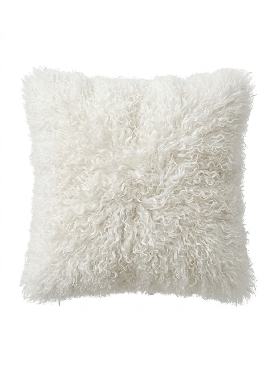 Sheepskin Pillow Tibet White