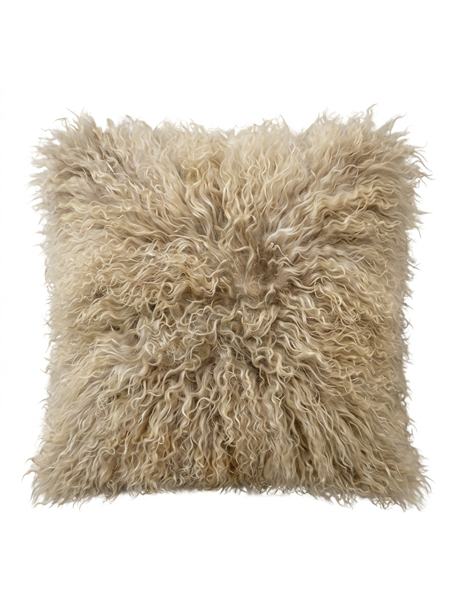 Gotland Lambskin Cushion – Beige with Filling