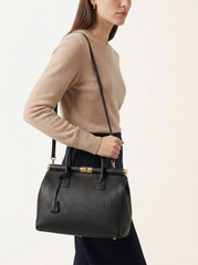 Exclusive Black Leather Handbag for Women – Elegant Business & Shoulder Bag