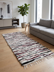 Schafwoll-Läufer Modell 1 – Handarbeit aus deutscher Schurwolle, 150 x 60 cm