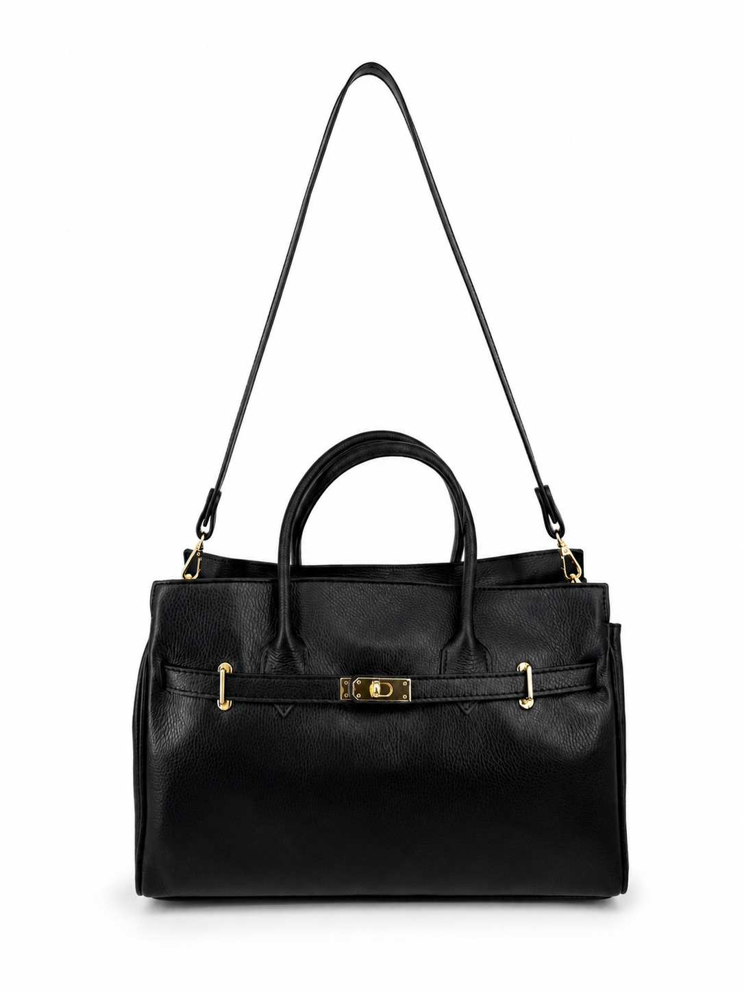 Women's Handbag Genuine Leather Black – Timeless Business Design